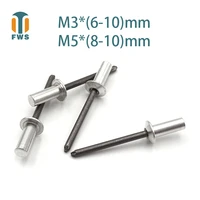 10 pcs m3m5 din en iso 15973 gb t 12615 1 aluminum steel closed end blind rivets with break pull mandrel protruding head