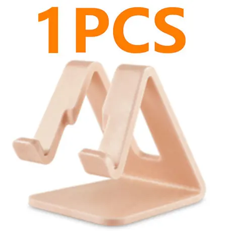 1pcs orange Универсальный настольный держатель для планшета, мобильного телефона, держатель с противоударной силиконовой накладкой, крепкая пластиковая подставка-держатель для сотового телефона, крепление - Цвет: 1pcs orange