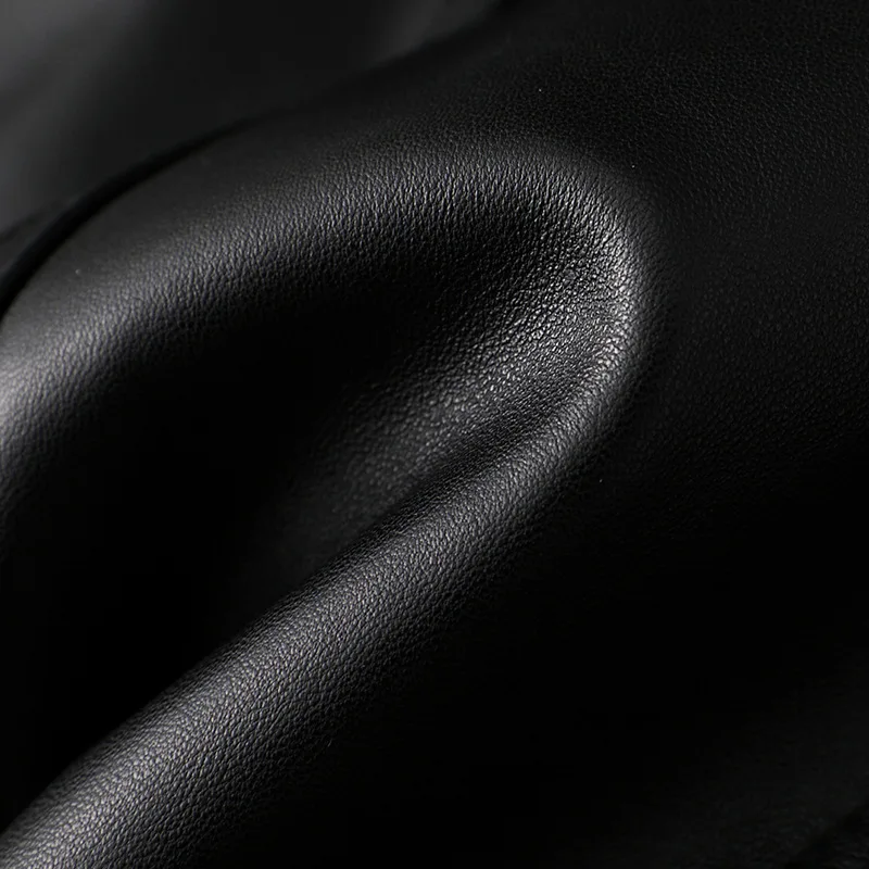 Женская куртка из натуральной овечьей кожи байкерская в уличном стиле на весну и