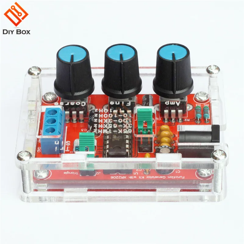 1 Гц-1 МГц XR2206 функция генератор сигналов DIY Kit синус/треугольник/квадратный выход генератор сигналов Регулируемая амплитуда частоты
