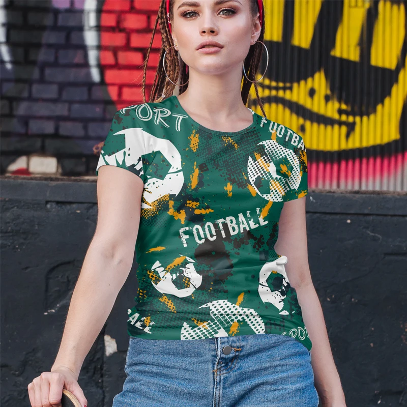 Футболка женская оверсайз с коротким рукавом модная свободная дышащая футболка