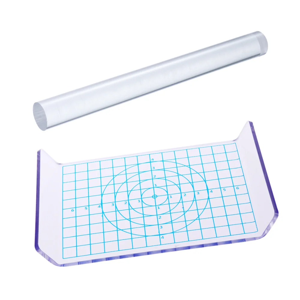 2 шт. акриловые ролик для глины акриловый лист доска с сеткой Эфирное
