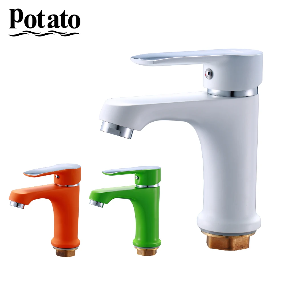 

3 Colors Bathroom Basin Faucet Brass Chrome Brush Sink Mixer Tap Vanity Hot And Cold Water p10237 Series