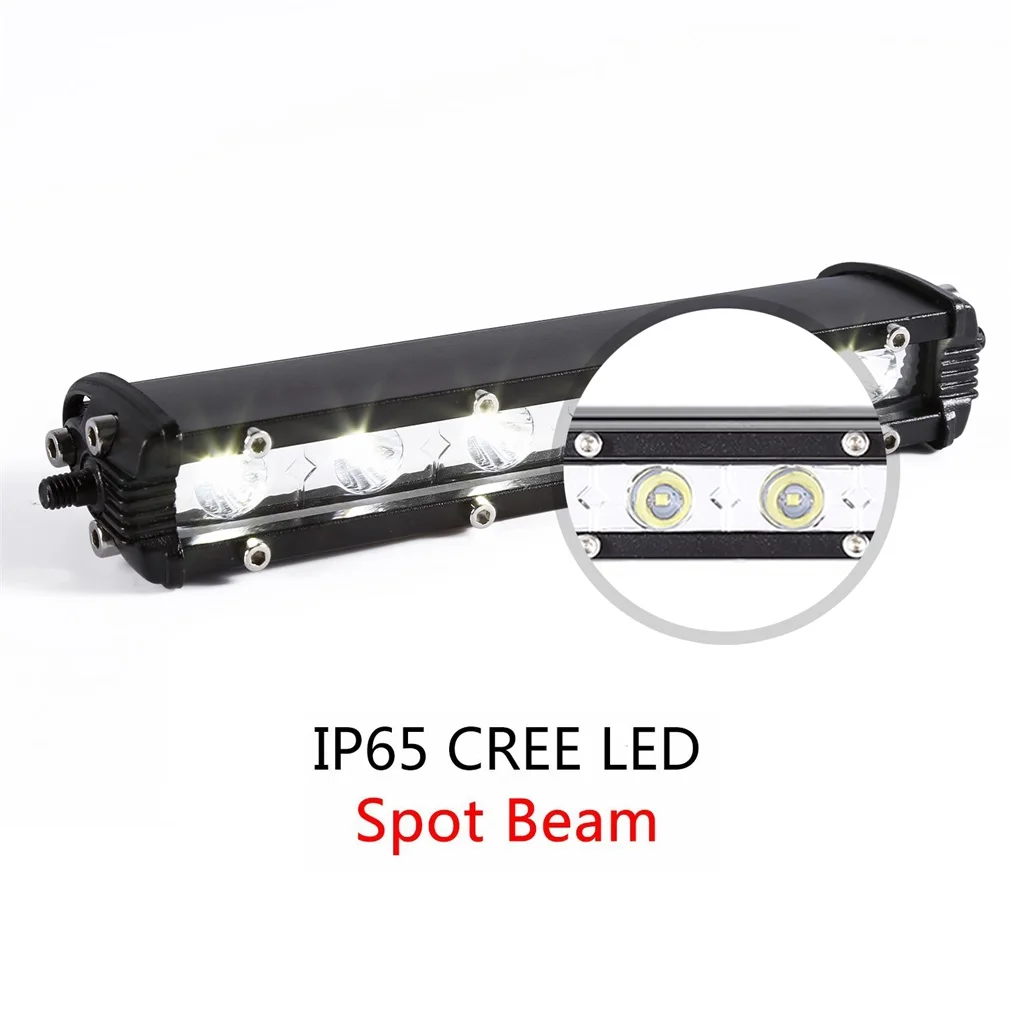 

Black Diecast Housing Energy Efficient 18W 6000K Lighting Effect Flood /Spot Beam 10-30 DC Long Strip Light
