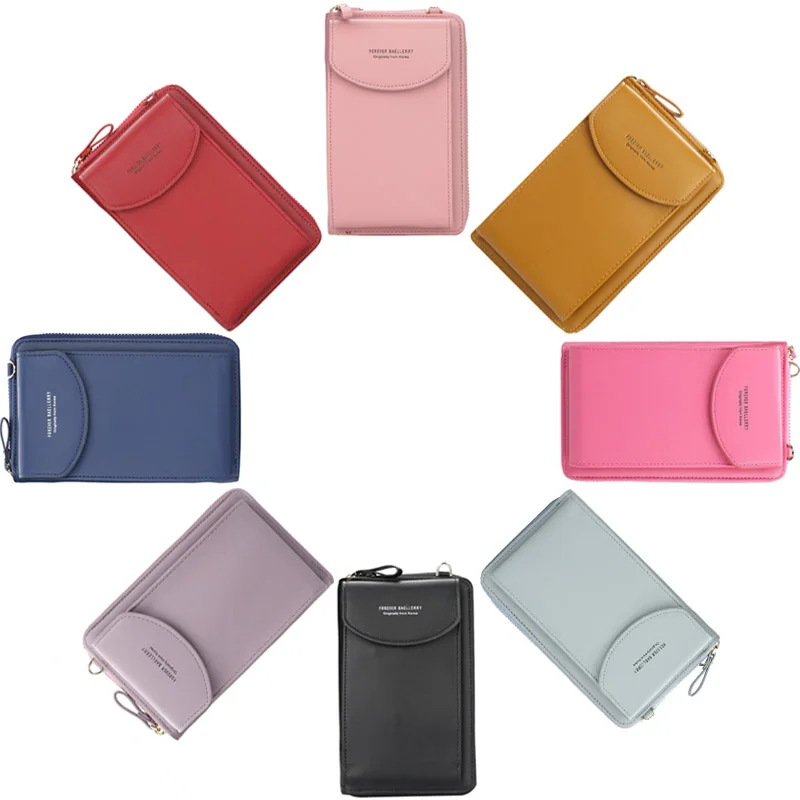 Женский модный кошелек 2020 однотонный диагональный кросс пакет