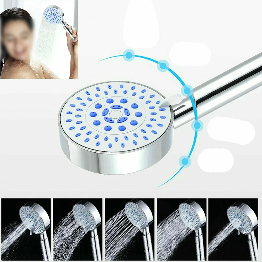 

Shower Shower Head Universal 5 Mode Bath Chrome High Pressure High Turbo