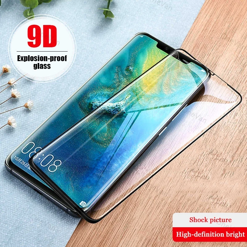 Протектор экрана для Huawei Mate 20 X Pro Lite из твердого закаленного стекла 9 10 All Glue Full Cover
