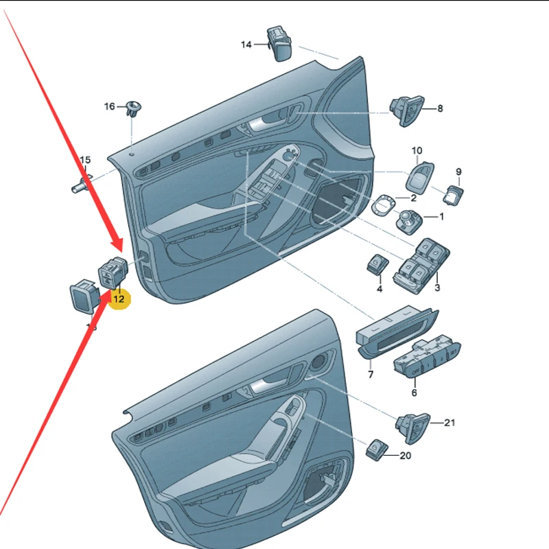 

1 PCS 4F0962109B For audi A6l Door Burglar-proof Switch Safety Switch Original Off Alarm Switch Device 4F0 962 109 B