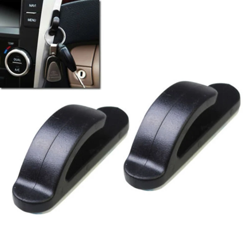 Vehemo 2 шт. Черный Автомобильный пластиковый крючок автомобильный Органайзер