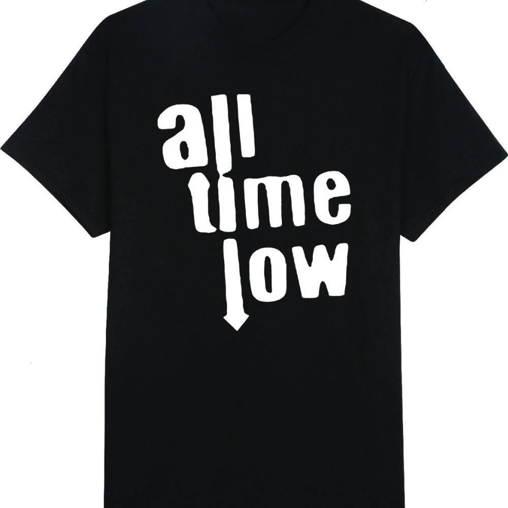 

All Time Low letters print Women tshirts Casual Funny T Shirt For Lady Top Tee Hipster black K633