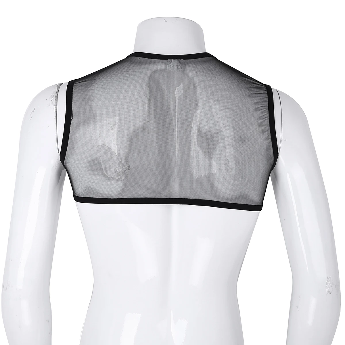 Майка мужская сетчатая облегающая кожаный пикантный укороченный топ для занятий