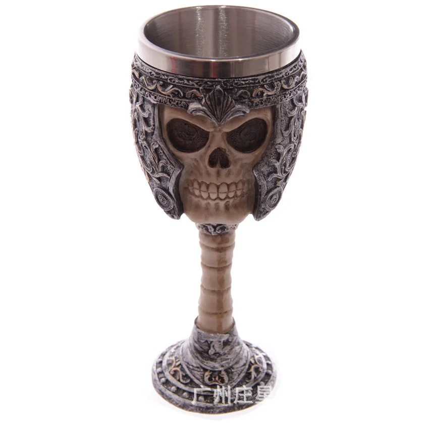 Home Water Cups 3D Coffee Mug Striking Warrior Tankard Viking Skull Double Wall Halloween Cup Creative Drop shiping New |