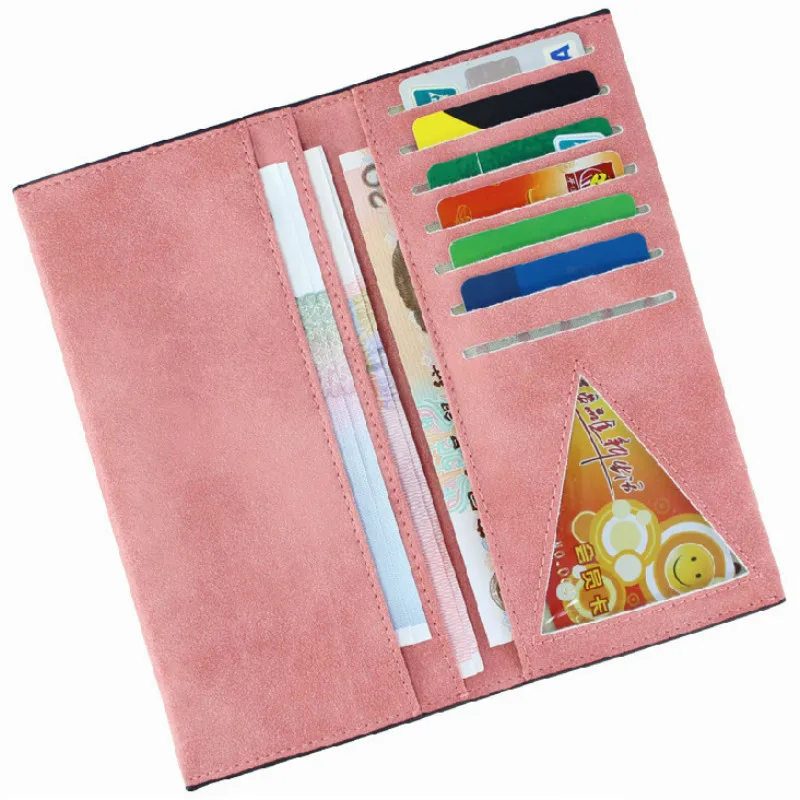 Тонкий Для женщин длинный кошелек клатч женский Портмоне для монет матовый