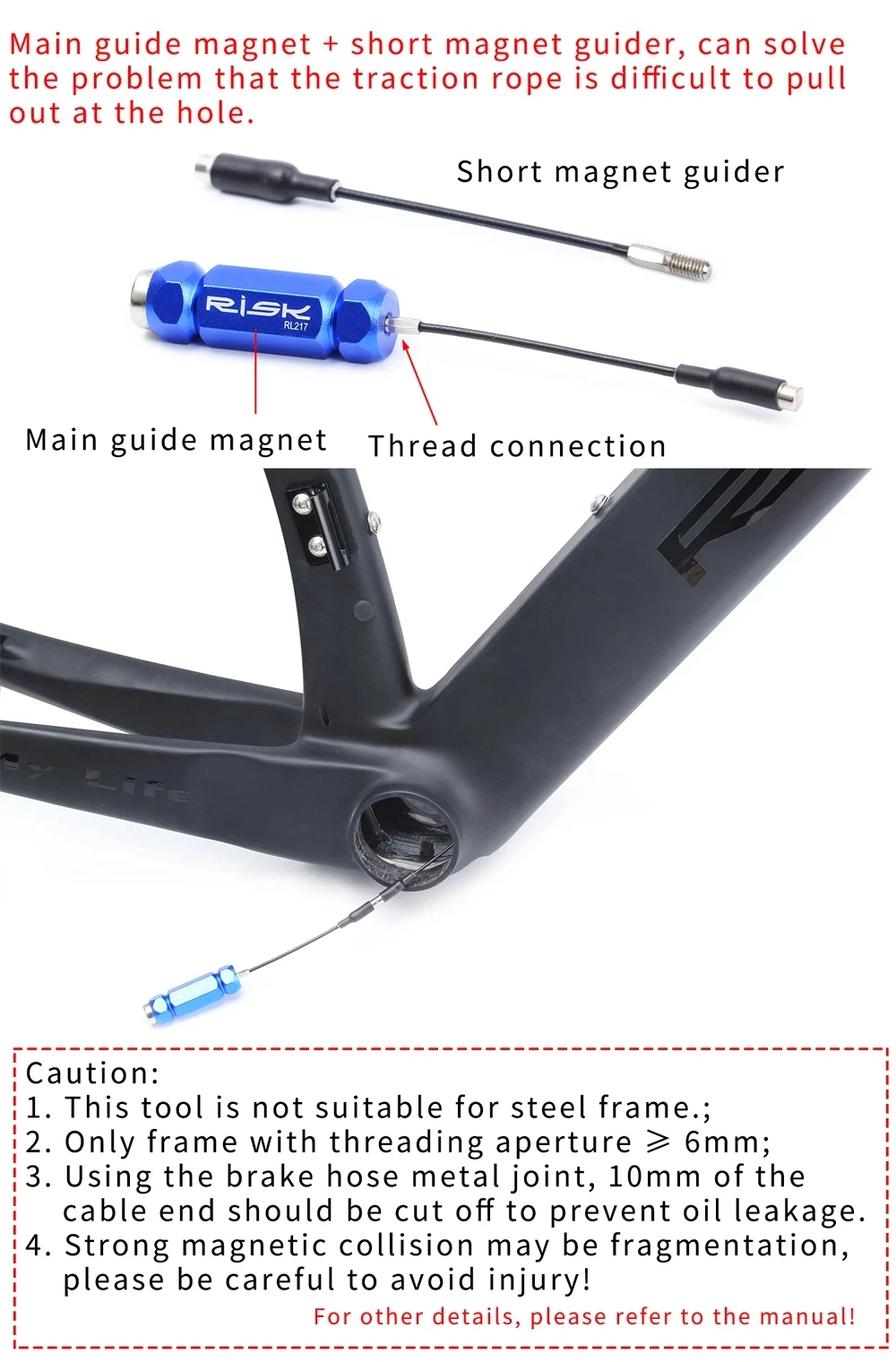 

Frame Shift Hydraulic Wire Shifter Inner Cable 1Set Bicycle Internal Cable Routing Tool For Bike Inner Cable Carbon Fiber Frame
