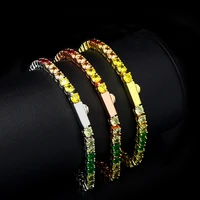 copper metal 182123 cm tennis bracelet pave multi 345mm cubic zircon stones rhodiumrose goldgold color bangle for women