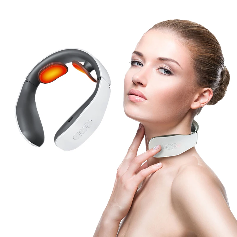 

USB Rechargeable Electric Neck Massager& Pulse Back Power Control Pain Relief Neck Physiotherapy Instrument