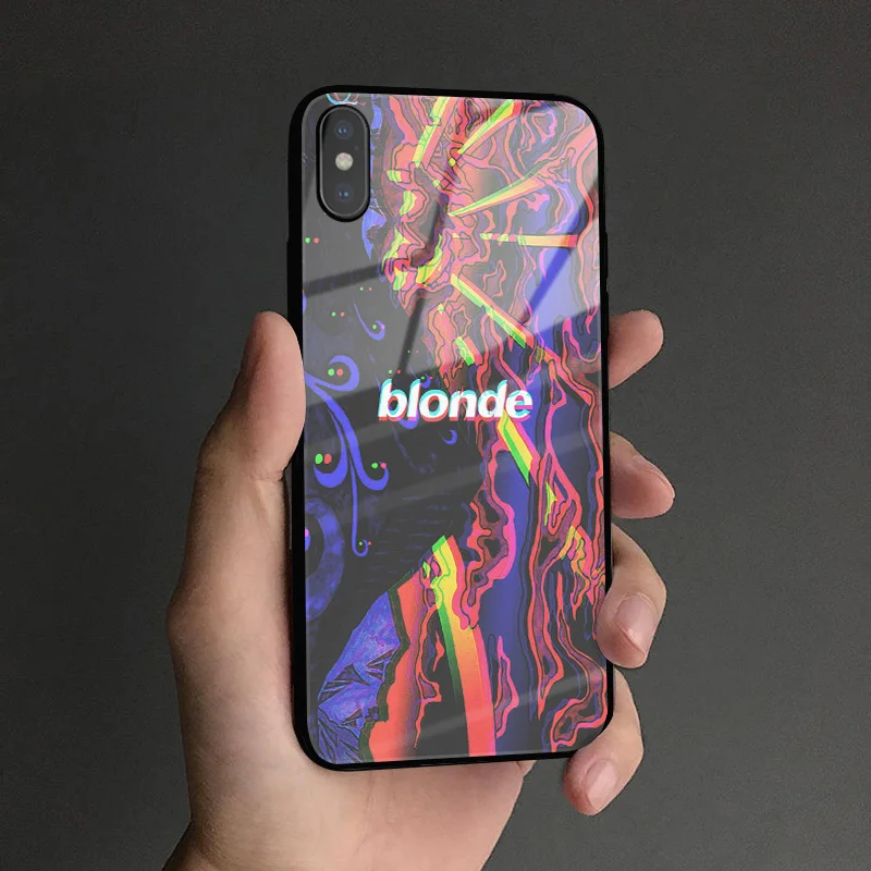 FRANKOCEAN 8 FRANK OCEAN Blonde RAPPER Coque чехол из закаленного стекла для телефона чехол для apple iPhone 6 6s 7 8 Plus X XR XS 11 Pro MAX - Цвет: FRANKOCEAN 8