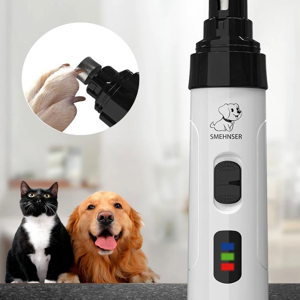 

Dog Nail Clipper Electric Dog Nail Polisher USB Charging Mute Cleaning Supplies Cat Grooming Trimmer Low Noise Pet Accessories