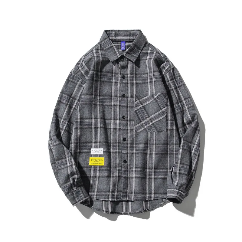 

Casual Brand Plaid Men'S Shirts Long Sleeves 2020 New Spring Autumn Plus Asian Size M-5XL C773