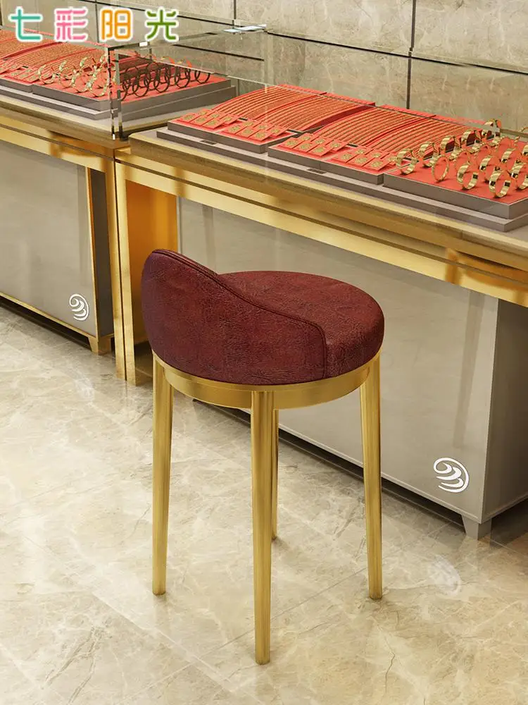 Стул для ювелирного магазина высокий стул из нержавеющей стали барный спинка