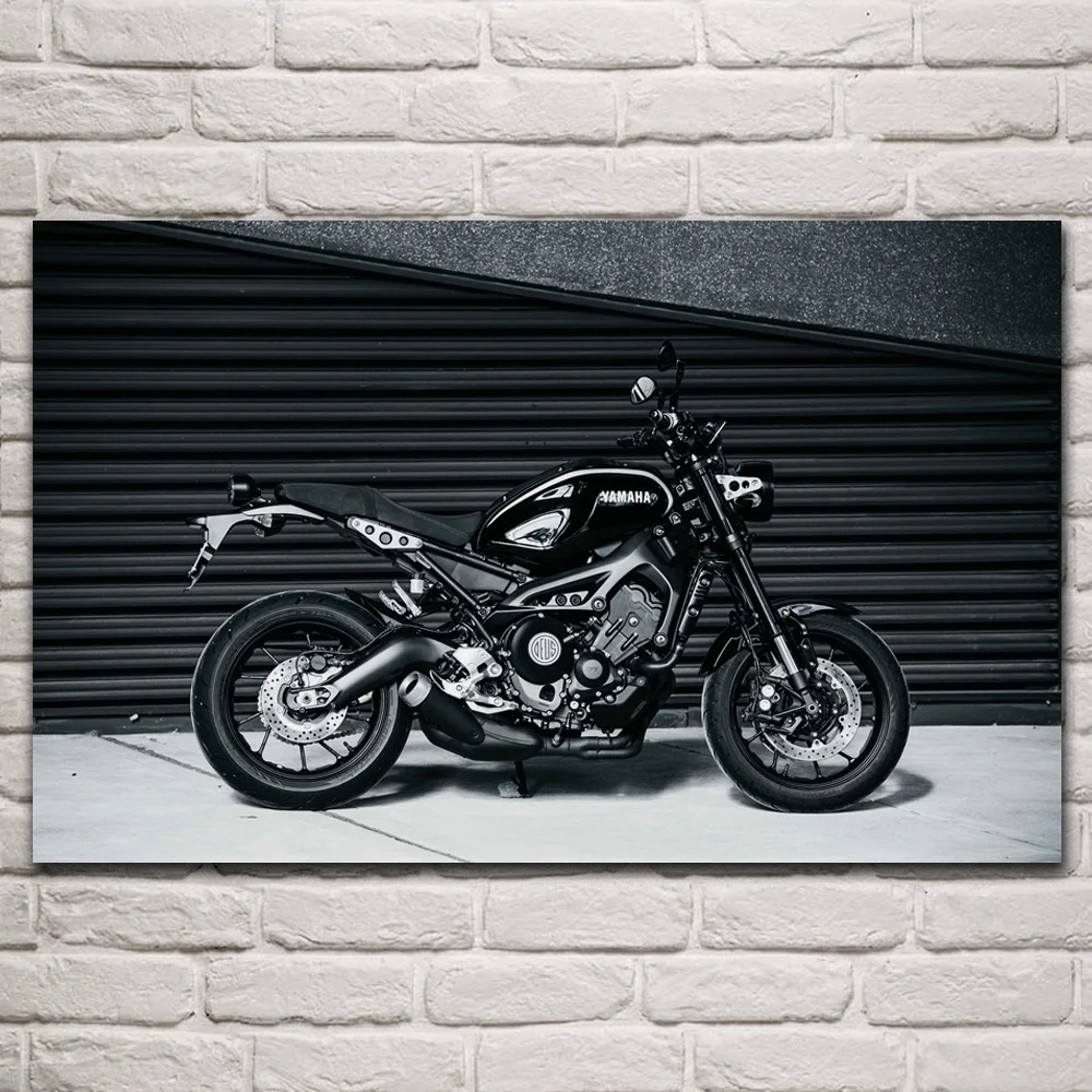 

Крутой черный мотоциклетный постер xsr900 с боковым обзором, тканевые постеры на стену, картина для гостиной, украшение для дома, художественн...