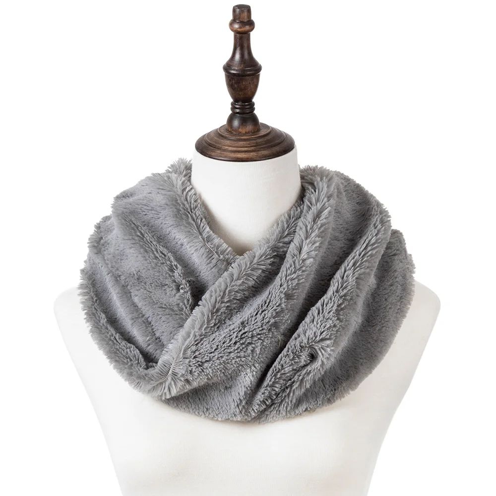 

2020 Women Winter Scarf Thicken Fur Imitation Fur Grass Scarves Shawls Luxury Brand Downy Neck Bandana Lady
