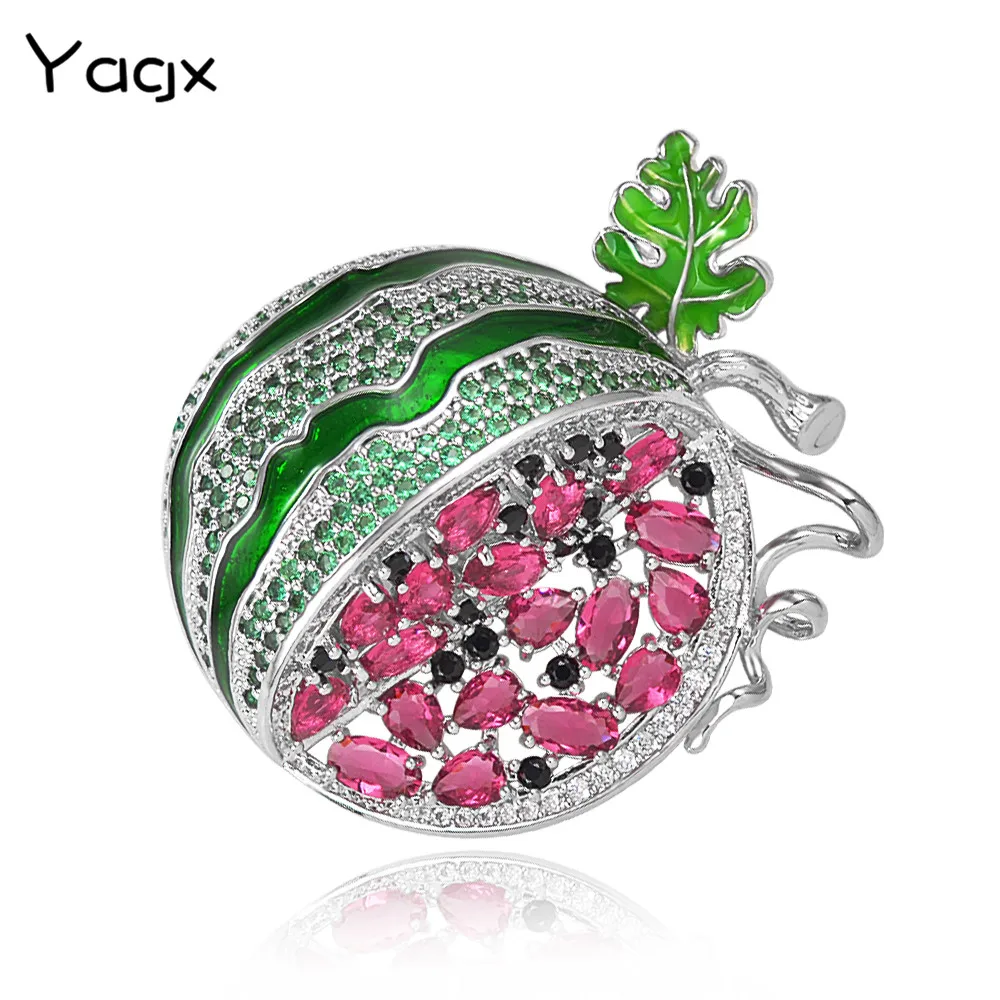 

Медная арбузная креативная брошь в виде планшетов картина маслом Нежная брошь пальто свитер подарок аксессуары X00241