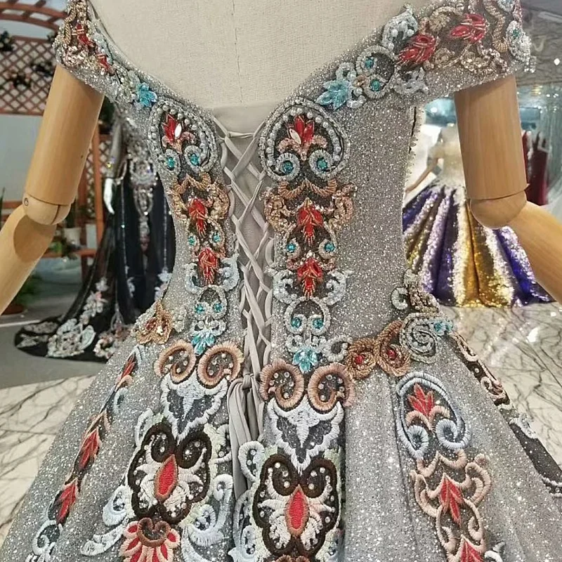 LS647111 серые блестящие платья для матери невесты свадебные с открытыми плечами