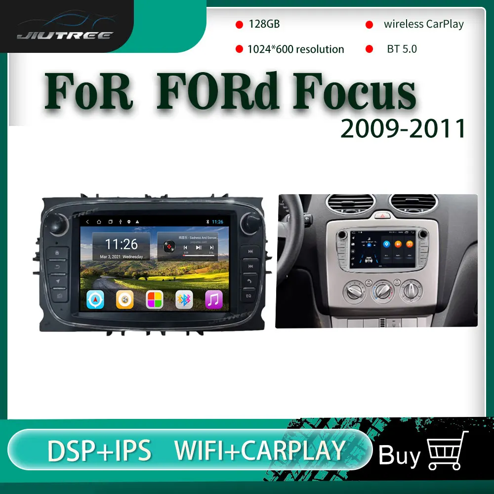 

128G Android 10.0 Auto Radio 7 INCH Car Multimedia Player Stereo For Ford Focus 2 S-Max 2009 2010 2011 GPS Navigation WIFI
