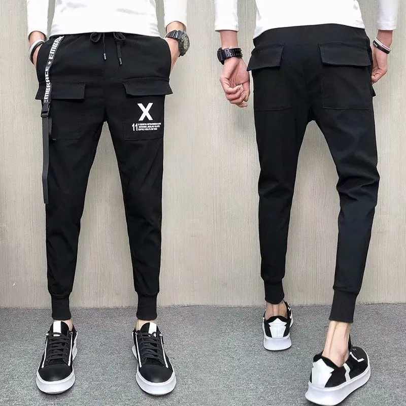 

Spring new men's wear 2019 social boys casual pants men's slim fashion brand handsome men's pants