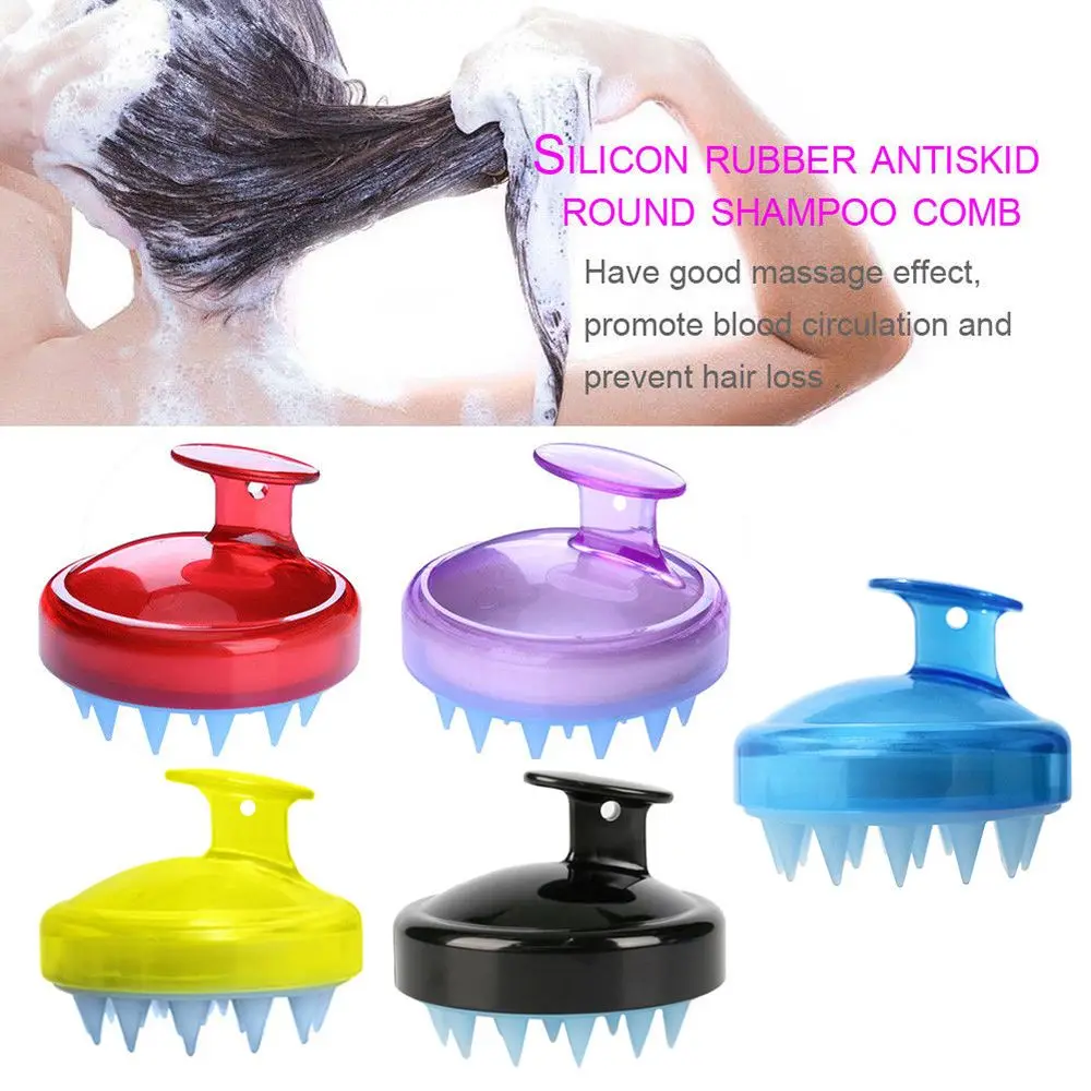 

Silicone Head Body To Wash Clean Care Hair Root Itching Scalp Massage Comb Shower Brush Bath Spa Anti-Dandruff Shampoo