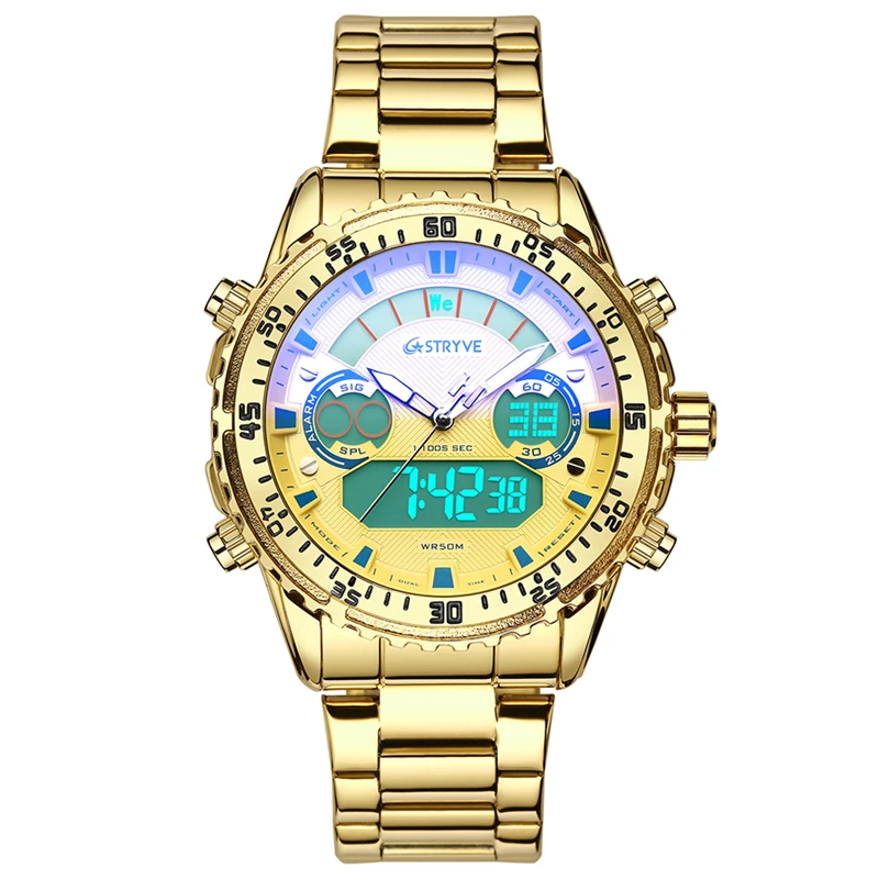 Часы STYRVE S8020 спортивные роскошные японские цифровые кварцевые с механизмом из