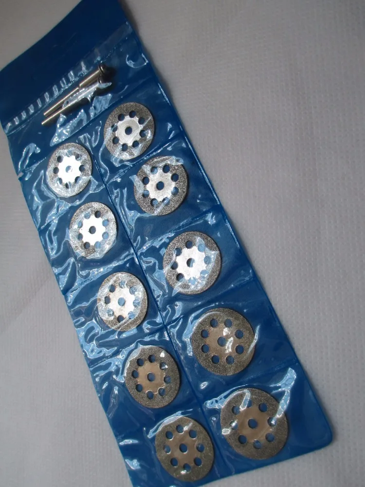 

Fixmee 10Pcs 20mm Mini Sharp Diamond Cut Off Rotary Tool Cutting Disc Disks Tools For Dremel +2Pcs Rod