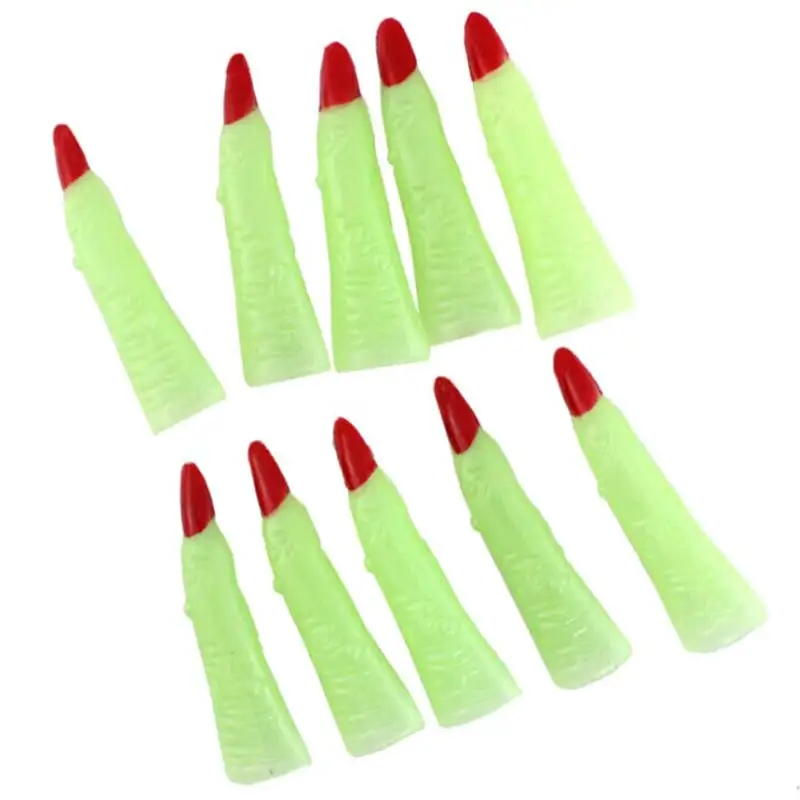 10 шт. Светящиеся Пальцы для ногтей в виде вампира | Дом и сад