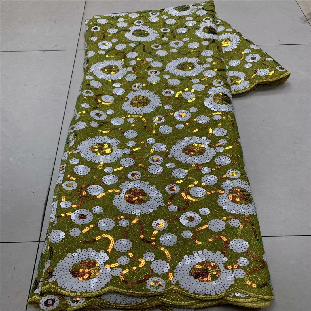 Африканская кружевная ткань 2021 высококачественные 3d блестки с вышивкой