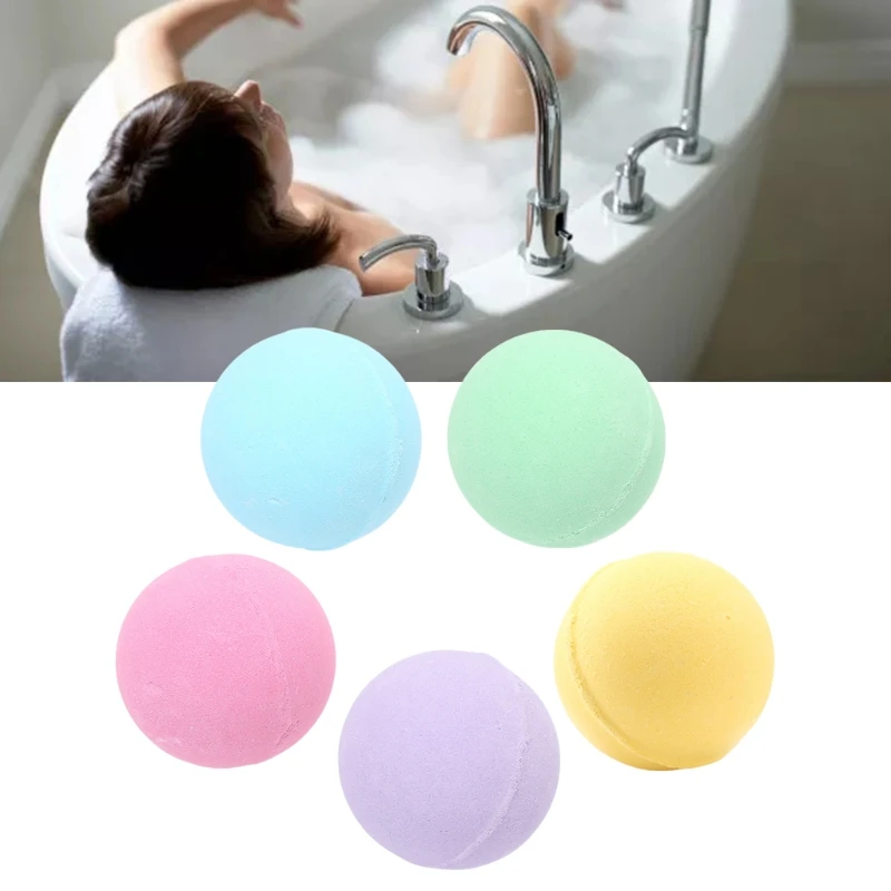 

5Pcs 20g Bubble Bath Bombs Gift Set Sea Salt Fragrance Moisturizing Exfoliating Relieve Stress Fizzies Shower SPA Cleaner Kit