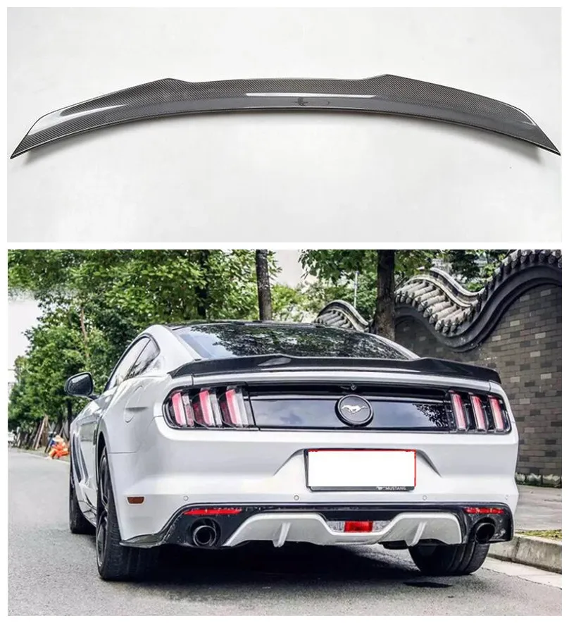 Высокое качество углеродного волокна заднего багажника спойлер крыло подходит