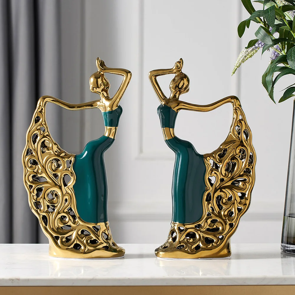 

boho home decor decoration wedding accessories for living room sculpture peacock gift Ceramic sculpture bedroom Nordic Ornaments