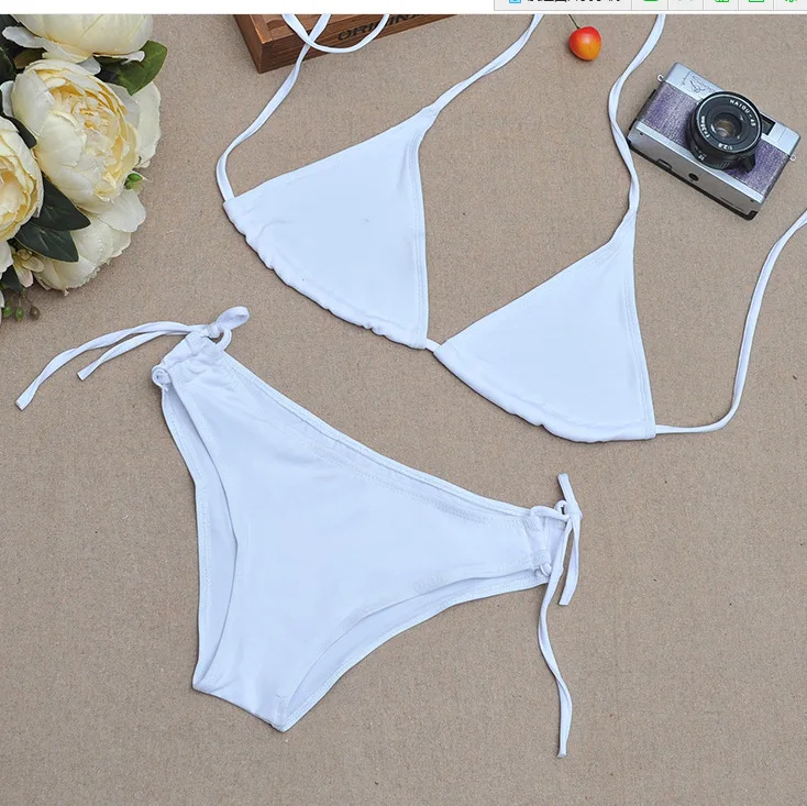 Sexy Women Summer Swimwear Bikini Set Bra Tie Side G-String Thong Beach Triangle Suit Swimsuit Bathing Swimming |