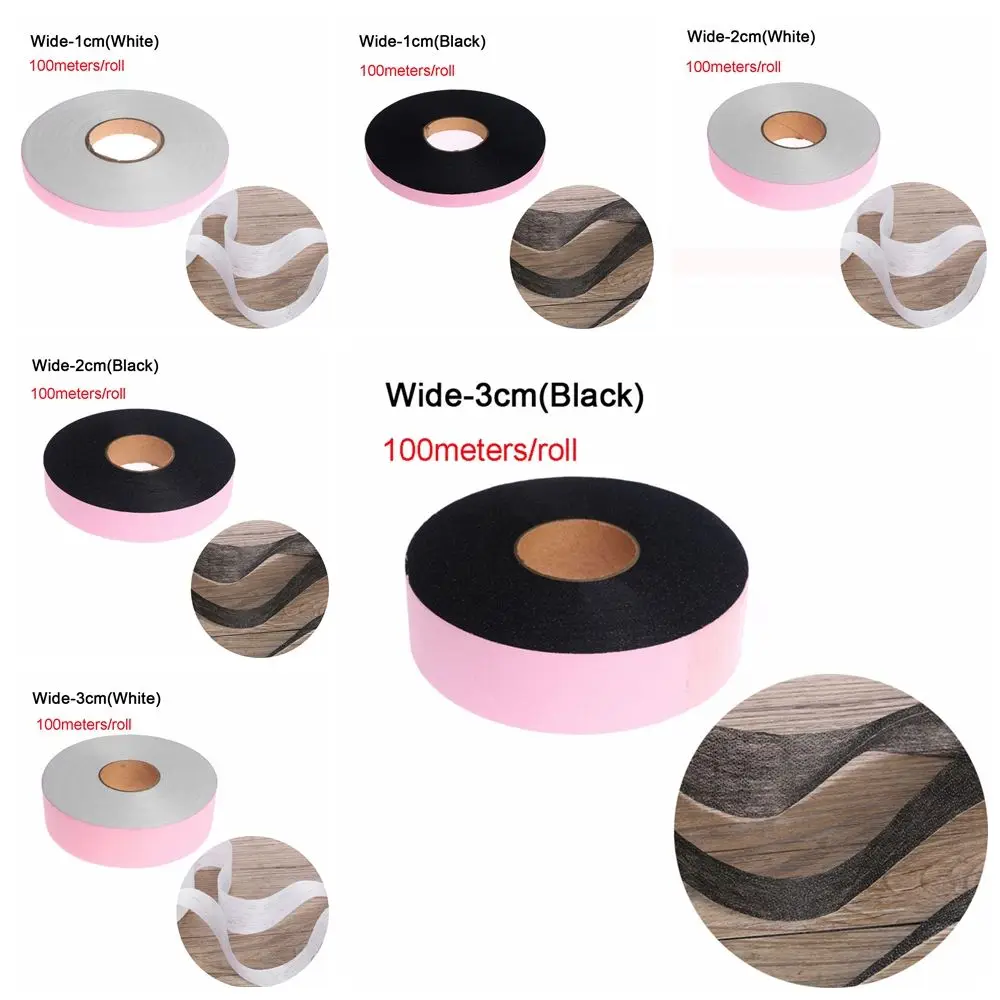 

100meters Adhesive Hemming Tape Single-sided Iron On Sewing Fabric Fusing Tape Clothes Apparel web Sewing Turn up Hem