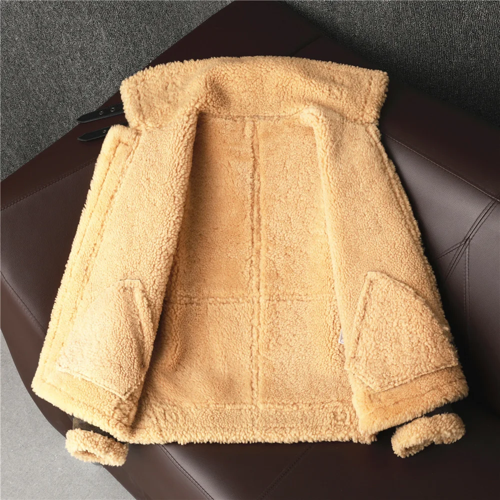Новинка 2022 толстая овечья шерсть оригинальная натуральная кожаная Меховая