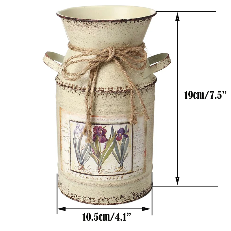 Фотоваза железная ведерко растительный горшок компоновка деревенский цветочный