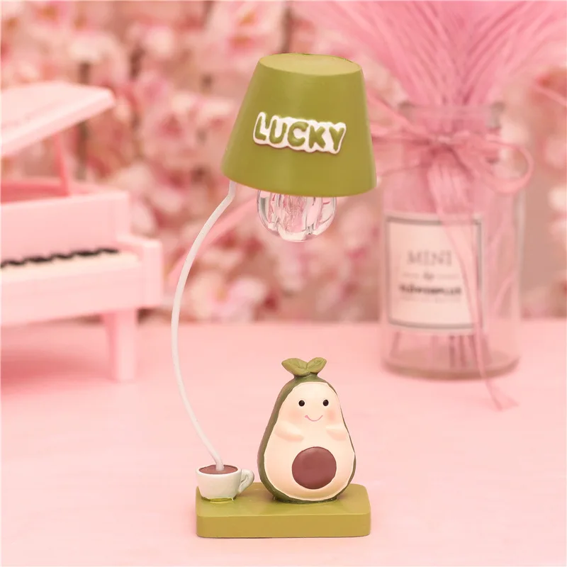 G-Avocado-table Мультфильм авокадо ночник прикроватная Светодиодная лампа детская комната украшение светодиодный ночник Темная ночь ребенок спящий - Испускаемый цвет: G-Avocado-table