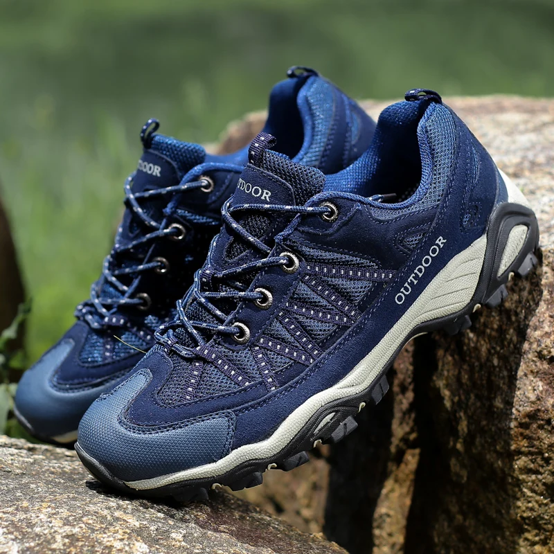 

Non-slip Outdoor Men Hiking Shoes Breathable Couple Trekking Shoes Unisex Mountain Camping Sneakers Wear-resistant Plus Size 46