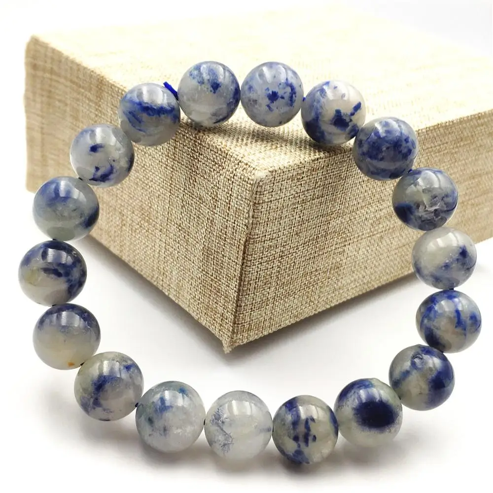 Настоящий натуральный синий дюмортиерит кварца Rutilated Кристалл 10 мм для женщин и