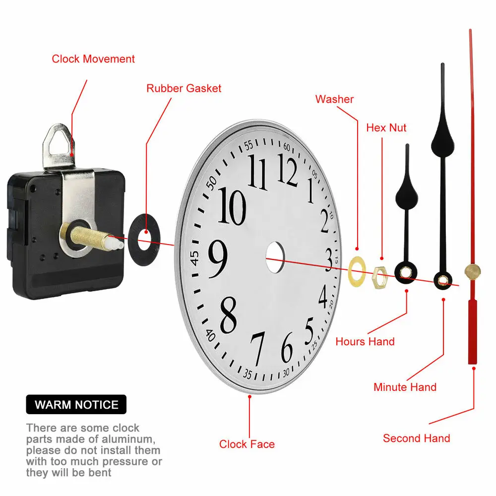 

Quartz Clock Movement Mechanism Non-ticking Diy Clock Mechanism Repair Parts Non-ticking Hands