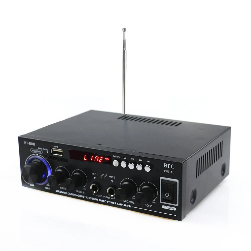 Мини HIFI домашние усилители аудио Bluetooth Сабвуфер FM SD мощности для автомобиля