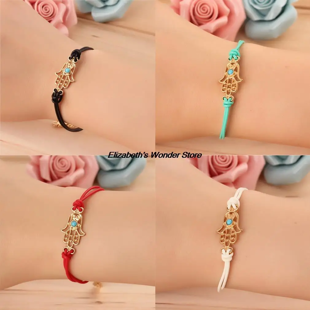 Новинка модные ювелирные с золотым оттенком очаровательный браслет Хамса на