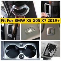 front seat roof upper reading lights lamp air ac outlet vent cover trim matte interior refit kit for bmw x5 g05 2019 2022