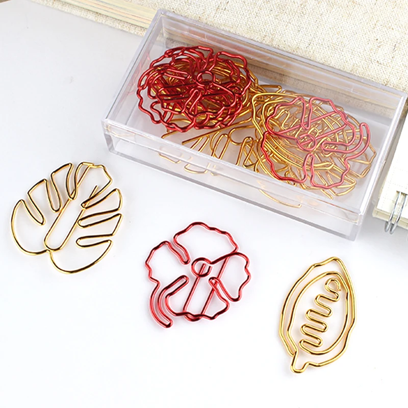 Четыре листа травы скрепки для бумаги необычной формы Яркие Рождественские